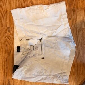 J. Crew White Men's Flat Front Shorts